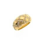 18 Krt. Gouden ring met diamant | 0,60 ct., Handtassen en Accessoires, Ringen, Gebruikt, Overige kleuren, Ophalen of Verzenden