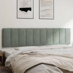 vidaXL Hoofdbordkussen 200 cm velvet lichtgrijs, Verzenden, Nieuw