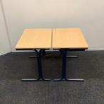 complete set van 10 stuks schooltafels, (stip rood) met 1, Gebruikt