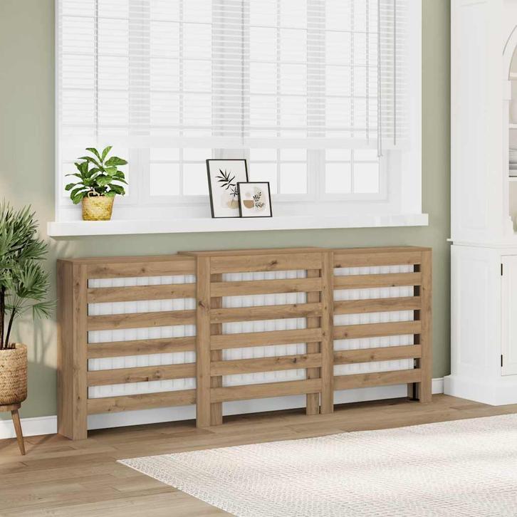 vidaXL Radiatorombouw 205x21,5x83,5 cm bewerkt hout, Doe-het-zelf en Bouw, Verwarming en Radiatoren, Nieuw, Verzenden