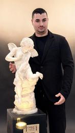 Guglielmo Pugi (1850-1915) - Beeld, Statua giovane cherubino, Antiek en Kunst