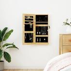 vidaXL Sieradenkast met spiegel wandgemonteerd 30x8,5x67 cm, Huis en Inrichting, Woonaccessoires | Spiegels, Verzenden, Nieuw
