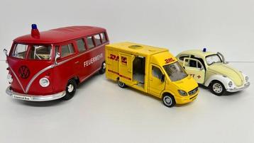Siku, Welly - Camionnette miniature (3) - VW T1 spijlbus