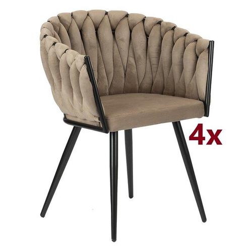 Stoel (4) - Metaal - Chique Golvend, Antiek en Kunst, Kunst | Designobjecten