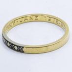 Ring - 18 karaat Geel goud - 0.02ct. tw. Diamant, Nieuw