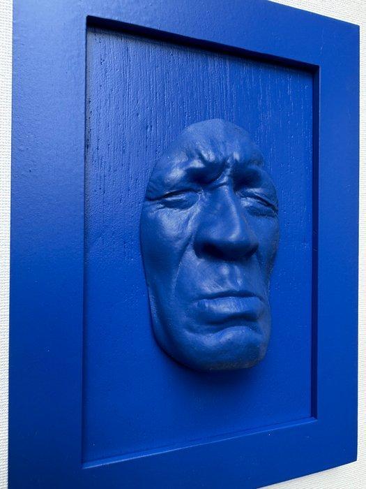 gregos - Small blue sadness on blue background-blue frame, Antiek en Kunst, Kunst | Designobjecten