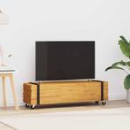 vidaXL TV Stand Bruin 110 x 30 x 30 cm Massief Teakhout, Huis en Inrichting, Verzenden, Nieuw