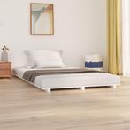 vidaXL Cadre de lit blanc 140x200 cm bois de pin massif, Neuf, Verzenden