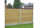 Veiling - Omheining pakket beton/hout planken grijs 10 meter, Nieuw