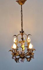 Kroonluchter - Free shipping - Metaal - Porseleinen bloemen