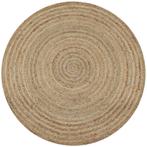 vidaXL Tapijt rond 150 cm gevlochten jute, Huis en Inrichting, Stoffering | Tapijten en Vloerkleden, Verzenden, Nieuw