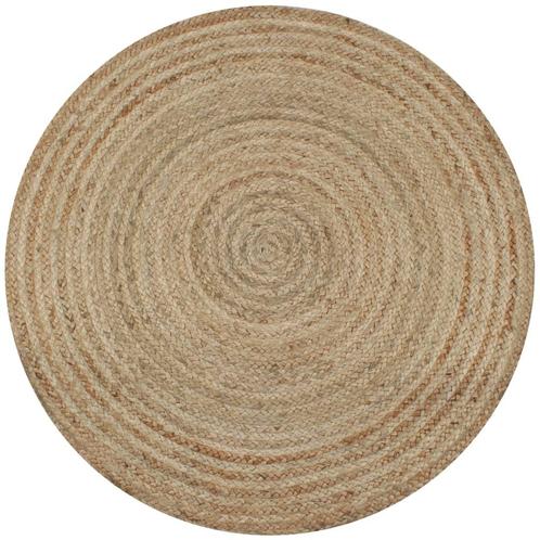 vidaXL Tapijt rond 150 cm gevlochten jute, Huis en Inrichting, Stoffering | Tapijten en Vloerkleden, Nieuw, Verzenden