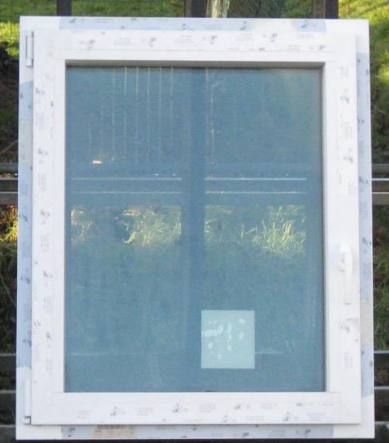 pvc raam , chassis , venster 85 x 103 wit / antraciet 7016, Bricolage & Construction, Châssis & Portes coulissantes, Enlèvement ou Envoi