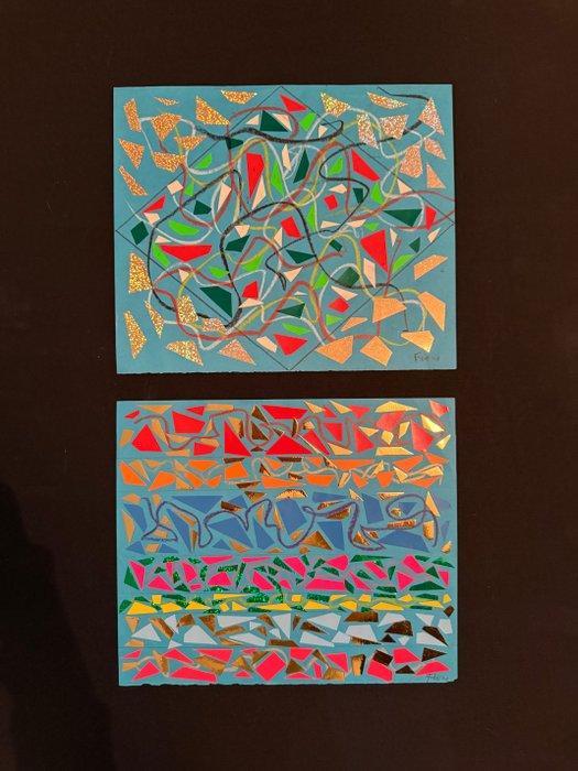 Ennio Finzi (1931) - Ennio Finzi lotto unico di due opere, Antiek en Kunst, Kunst | Designobjecten