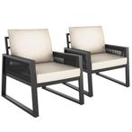 tectake Loungeset Captive in touwontwerp - Set 3 (2 x fauteu, Tuin en Terras, Tuinsets en Loungesets, Verzenden, Nieuw
