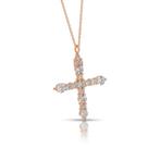 Ketting met hanger - 18 karaat Roségoud - 1.78ct. tw., Handtassen en Accessoires