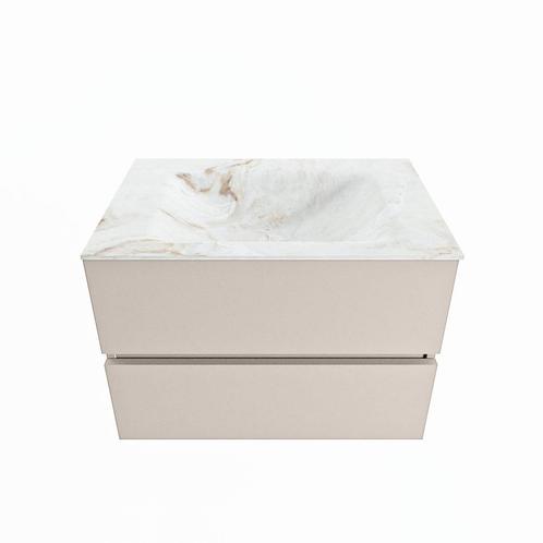 MONDIAZ VICA-DLUX 70cm badmeubel onderkast Linen 2 lades., Doe-het-zelf en Bouw, Sanitair, Overige typen, Nieuw, Ophalen of Verzenden