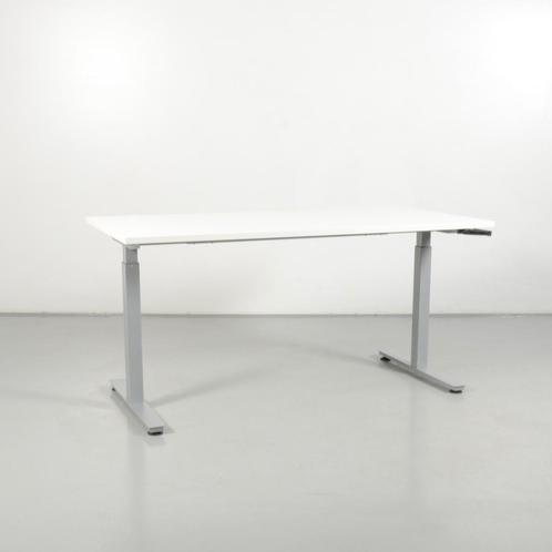Zit-sta bureau Solidesk - 160 x 80 cm - Wit blad, Huis en Inrichting, Bureaus, Gebruikt, Ophalen of Verzenden