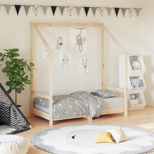 vidaXL Kinderbedframe 70x140 cm massief grenenhout, Kinderen en Baby's, Kinderkamer | Bedden, Nieuw, Verzenden