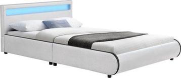 Tweedekans | Gestoffeerd bed Sevilla - 140 x 200 cm - Wit -, Ophalen of Verzenden