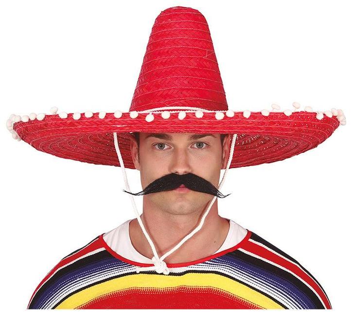Sombrero Rood 60cm, Hobby en Vrije tijd, Feestartikelen, Nieuw, Verzenden