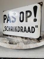 Pas Op! Schrikdraad, Langcat Bussum, 1950 - Reclamebord -