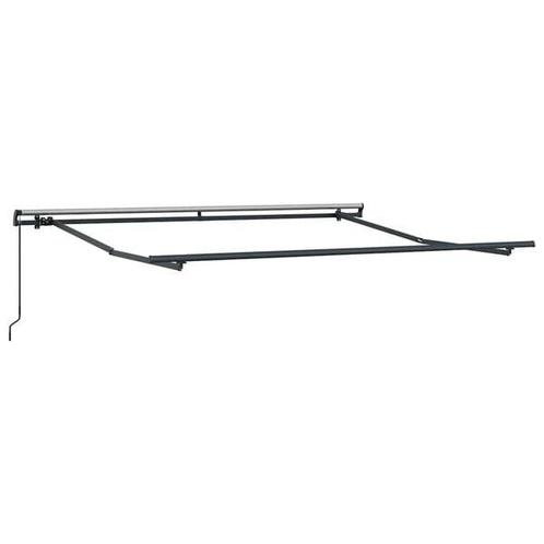 Markies 3,5 x 2,5m Antraciet Metaal | Handbediend - Retou..., Tuin en Terras, Zonneschermen, 250 cm tot 450 cm, Nieuw, Knikarmscherm