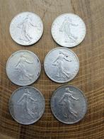 France. 2 Francs 1914/1918 Semeuse (lot de 6 monnaies en