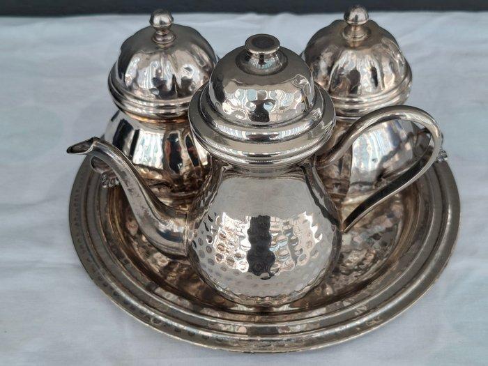 Koffieservies (4) - Verzilverd, Antiek en Kunst, Antiek | Meubels | Tafels