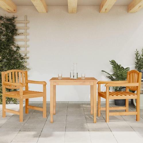 vidaXL Chaises de jardin lot de 2 58x59x88 cm bois de, Tuin en Terras, Tuinsets en Loungesets, Verzenden