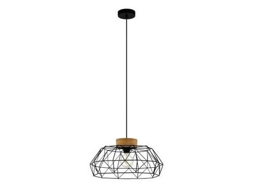 Veiling - EGLO Padstow hanglamp zwart/bruin Ø455mm, Huis en Inrichting, Lampen | Hanglampen
