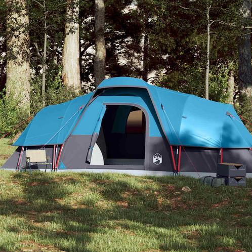 vidaXL Koepeltent voor gezin 11-persoons waterdicht blauw, Caravans en Kamperen, Tenten, Nieuw, Verzenden
