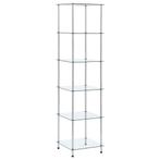 vidaXL Kastje 6-laags 40x40x160 cm gehard glas transparant, Huis en Inrichting, Verzenden, Nieuw