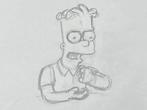 The Simpsons - 1 Originele animatietekening van Bart Simpson, CD & DVD