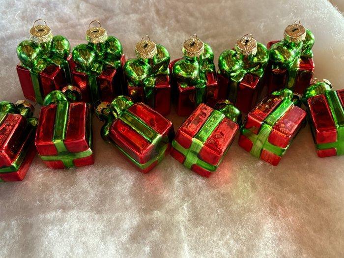Napoli: 12 kerstpakjes voor de kerstboom, 7 x 4cm, glas -, Diversen, Kerst