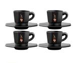 Bialetti Perfetto Espresso Kop en Schotel - Mat Zwart - set, Verzenden, Nieuw
