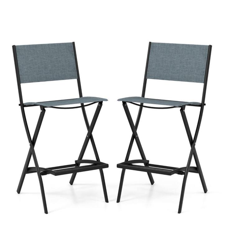 Tweedekans | coast Set van 2 inklapbare outdoor barkrukken —, Tuin en Terras, Tuinsets en Loungesets, Ophalen of Verzenden