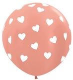 Ballonnen Classic Hearts Rose Gold 91cm 2st, Verzenden, Nieuw