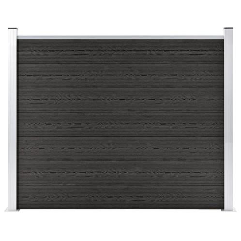vidaXL Schuttingpaneel 180x146 cm HKC grijs, Tuin en Terras, Tuinhekken en Hekwerk, Nieuw, Verzenden