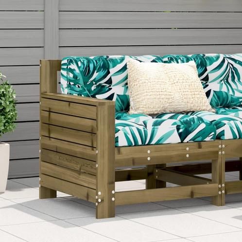 vidaXL Tuinbank met armleuning 69x62x70,5 cm geïmpregneerd, Tuin en Terras, Tuinsets en Loungesets, Nieuw, Verzenden