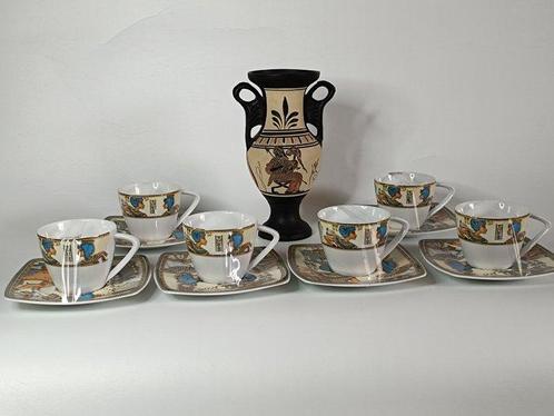 Koffieservies voor 6 (13) - Porselein - Limoges, Antiek en Kunst, Antiek | Meubels | Tafels