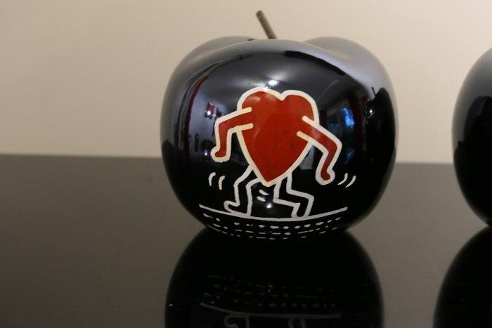 RichART - Lot de 3 pommes en hommage à Keith Haring - L, Antiek en Kunst, Kunst | Schilderijen | Modern