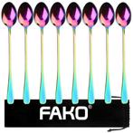 Fako Bijoux® - 8 Lange Lepels - Latte Macchiato - Longdrink, Verzenden, Nieuw