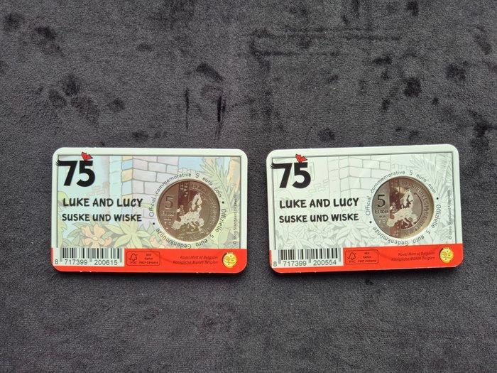 Belgique. 5 Euro 2020 75 jaar Suske en Wiske reliëf +, Postzegels en Munten, Munten | Europa | Euromunten
