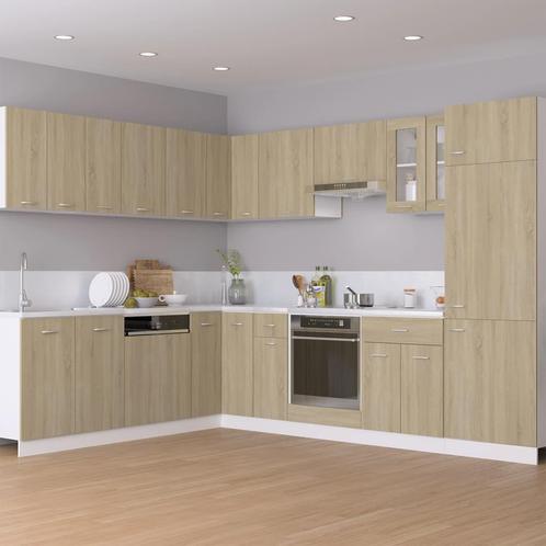 vidaXL Ovenkast Riga 60x46x81,5 cm bewerkt hout sonoma, Huis en Inrichting, Kasten | Overige, Nieuw, Verzenden