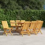 vidaXL Chaises de jardin pliantes 8 pcs 47x47x89 cm bois, Verzenden