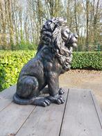 Beeld, garden statue in bronze color of lion - 60 cm -, Antiek en Kunst, Curiosa en Brocante