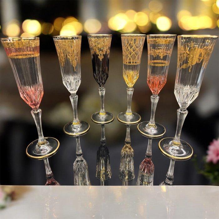 Antica cristalleria italiana - Champagne fluitje (6) -, Antiek en Kunst, Antiek | Meubels | Tafels