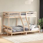vidaXL Stapelbed massief grenenhout 80x200/120x200 cm, Verzenden, Nieuw