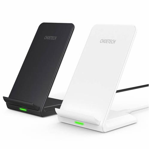 2x Choetech draadloze oplader standaard - zwart/wit, Telecommunicatie, Mobiele telefoons | Telefoon-opladers, Nieuw, Ophalen of Verzenden
